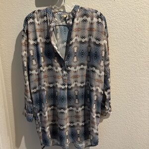 ECHO | Snake Print Swim Coverup Tunic - Size Small